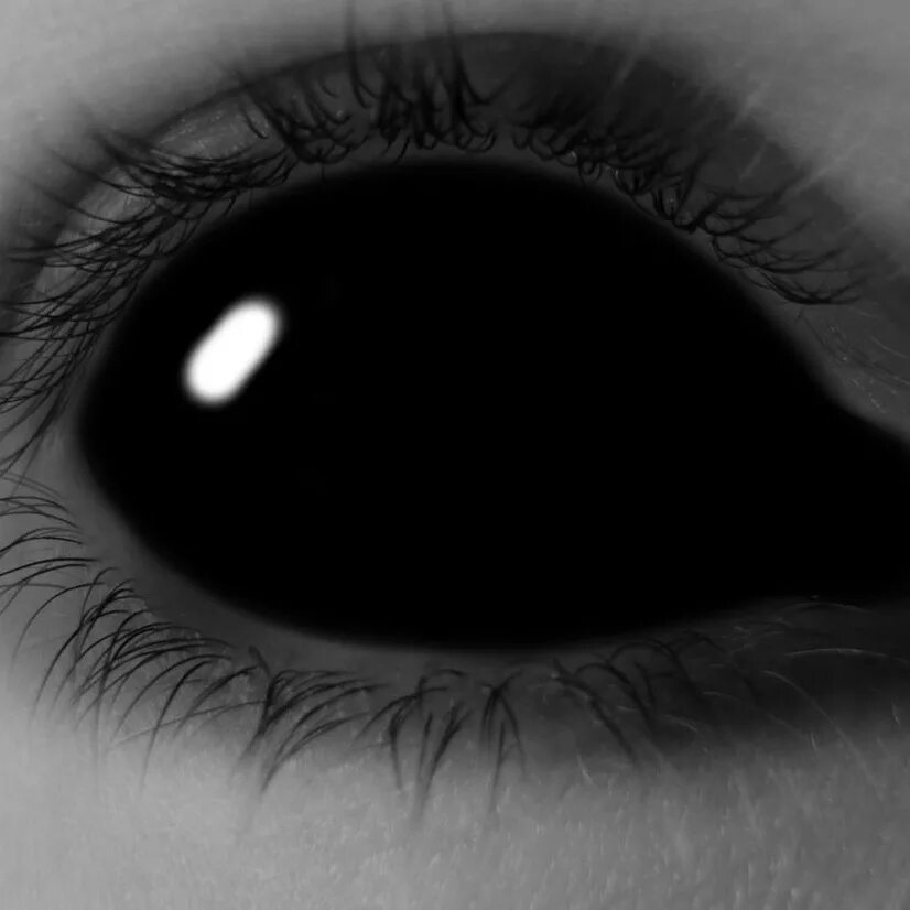 Темно жалкий. Черные глаза. Черные демонические глаза. Полностью черные глаза.