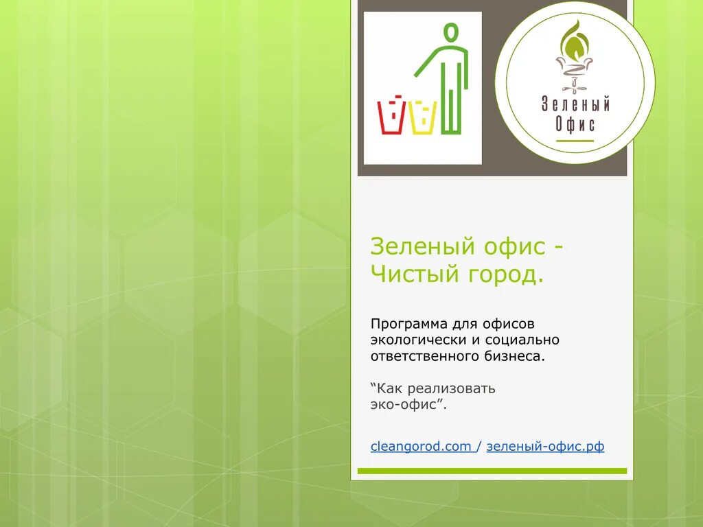 Зеленая программа это