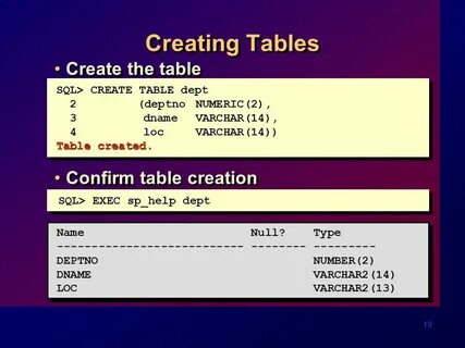 Sql table variable