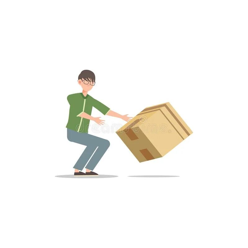 Falling box. Падающая коробка. Падающие ящики. Падает ящик на человека.