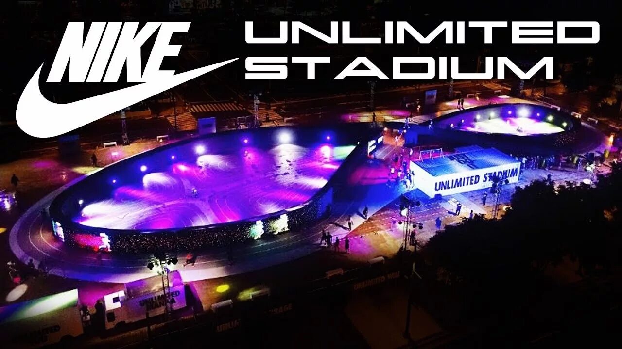 Nike стадион. Неограниченный стадион найк. Nike Unlimited Stadium in BGC. Реклама Nike стадион.