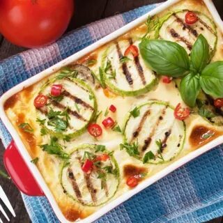 Запеканка из кабачков и баклажанов в духовке