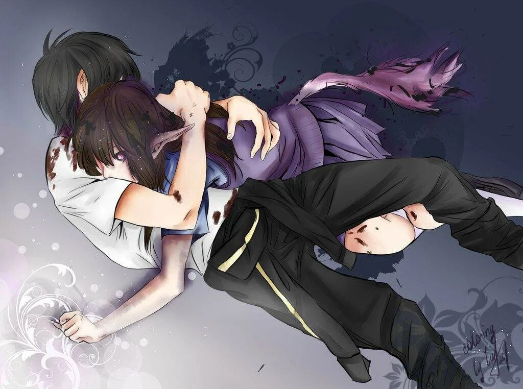 Ято хиёри и юкине. Ято хиери и юкине. Аниме бездомный бог поцелуй. Аниме хиери и ято. Фанфики бездомный бог.