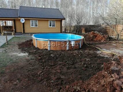 Установка бассейна на даче на земле
