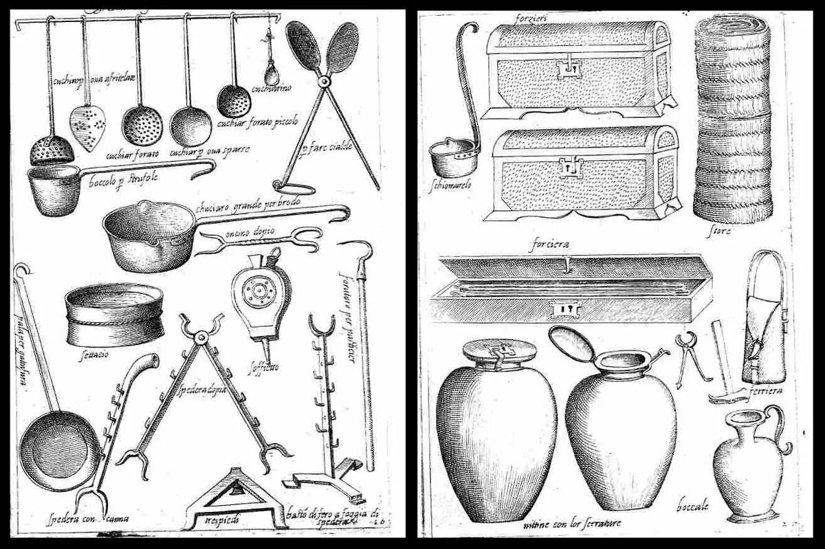 Одежда и посуда 16 17 века. Предметы быта эпохи Ренессанса. Старинная посуда и кухонные предметы. Утварь средневековья. Предмет кухонной утвари в средние века.