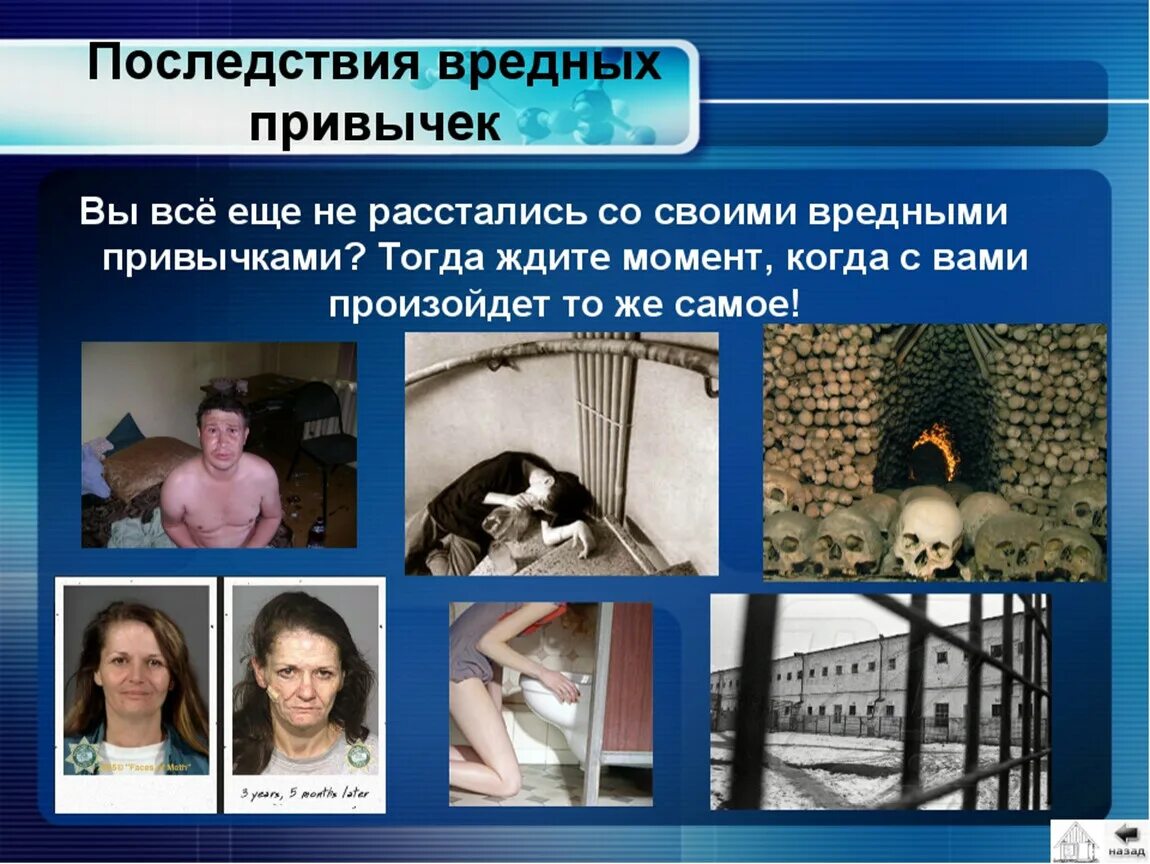 Вредные привычки сообщение 6