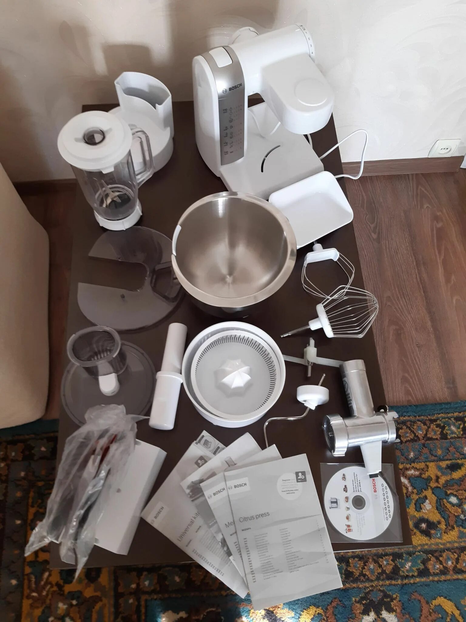 Кухонный комбайн 800 Вт, 2 скорости, Bosch, MCM 3110W, белый в Ставрополе: цены,
