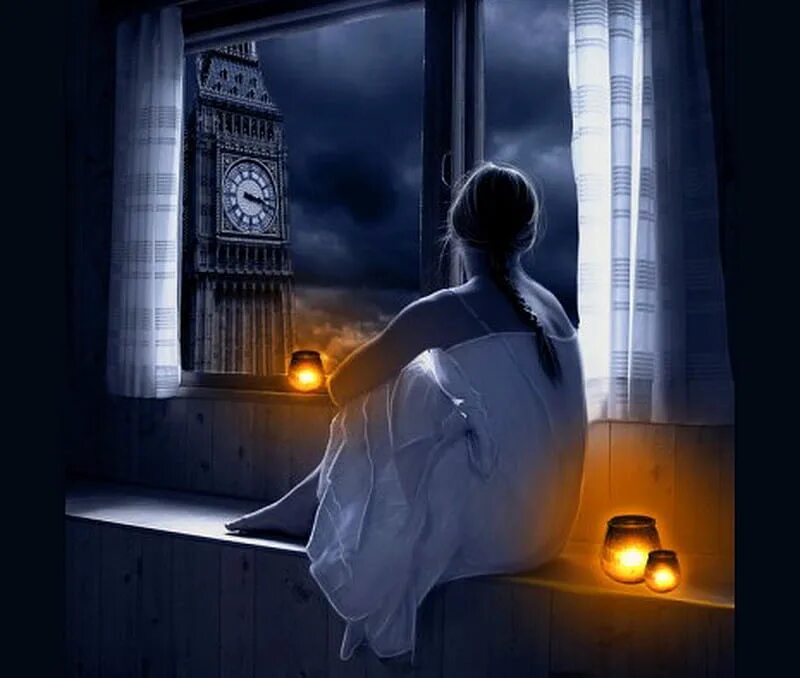 Одиноким будет вечер. Вечер в одиночестве. Окно ночью. Одиночество у окна. Окно вечер.