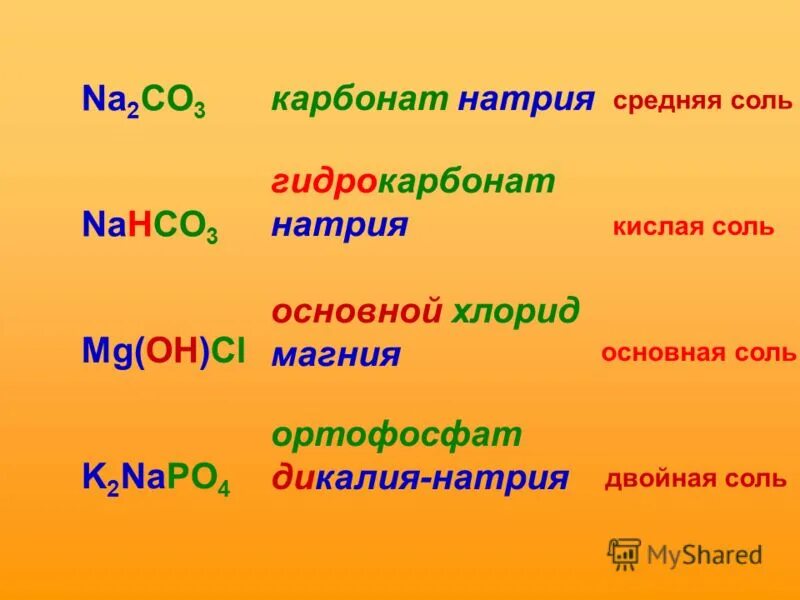 Naoh+h2co3. классификация солей по степени замещения атомов водорода. Na2cr2o7 средняя соль. карбонат натрия это соль. Nahco3 кислая соль.