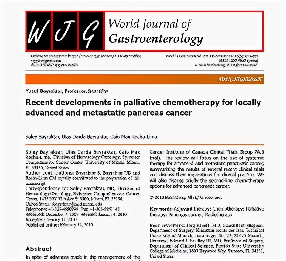 World Journal of Gastroenterology. Байрактар перевод на русский. Байрактар перевод