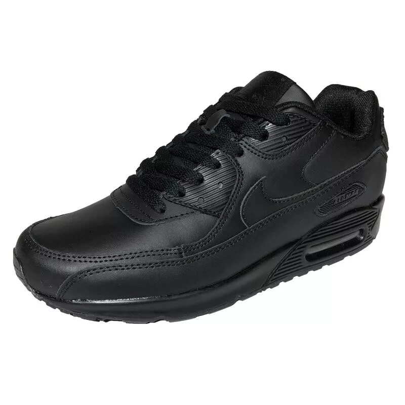 Nike Air Max 90 черные кожаные. Nike Air Max 90 мужские кожаные. Найк АИР Макс 90 кожаные. Nike Air Max кожаные мужские черные. Leather air