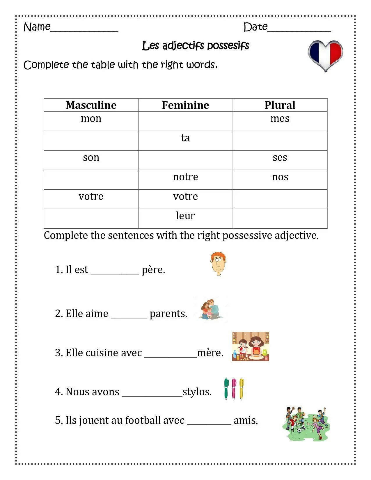 French exercises