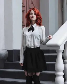 Рыжие красивые в чулках