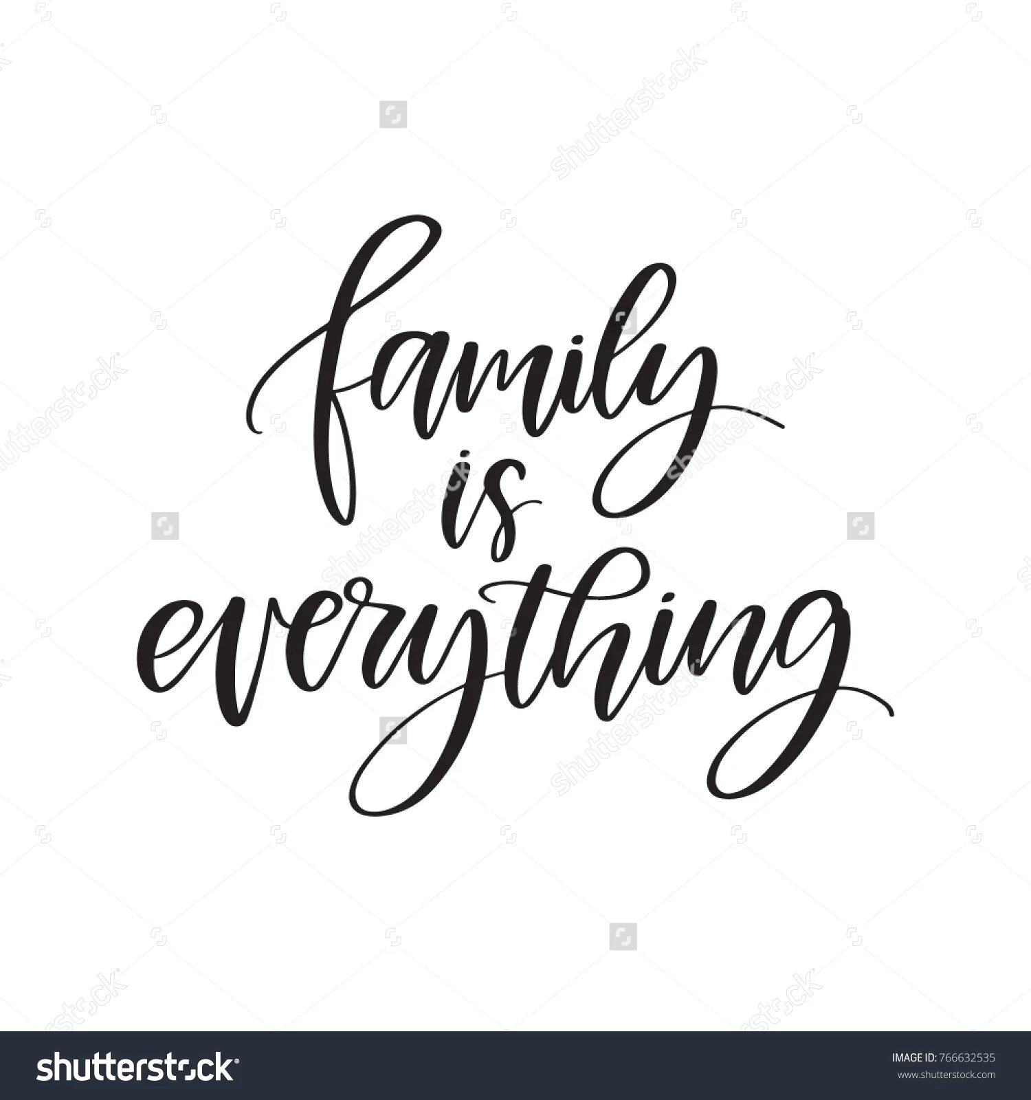 Фраза о семье каллиграфия. Family is everything