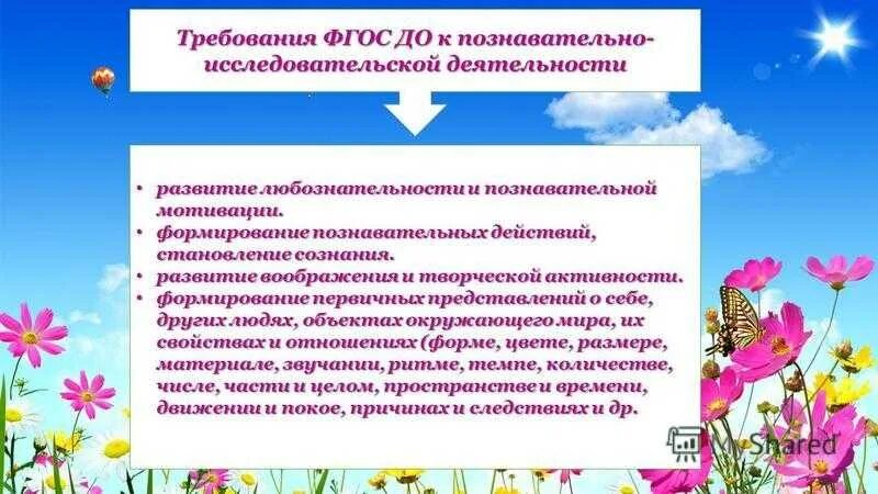 Исследовательская деятельность в дошкольном возрасте. Развитие исследовательской деятельности дошкольников. Требования к организации познавательной деятельности дошкольников. Научно-исследовательская деятельность в ДОУ.