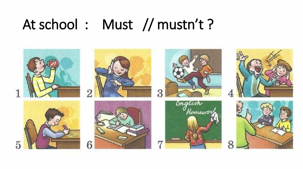 Is she going to do homework. Must mustn't правило. Must картинка. Правила школы на английском. Must упражнения.
