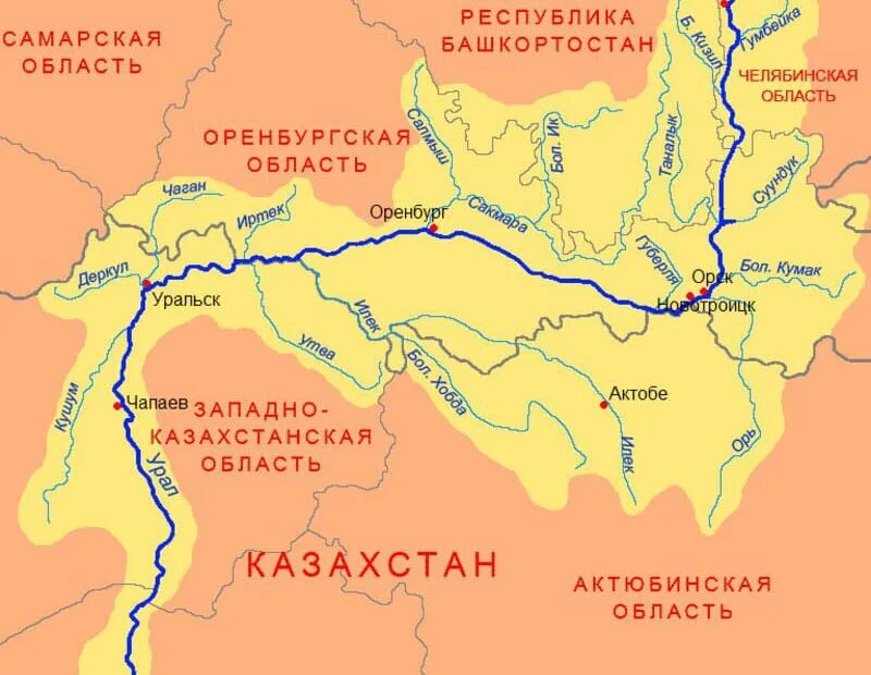 Река Урал на карте. Исток реки Урал на карте. Река Яик Урал на карте. Где находится река Урал на карте. Исток реки урал на карте показать