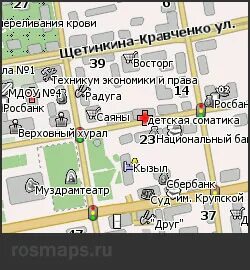 Правый берег карта кызыл