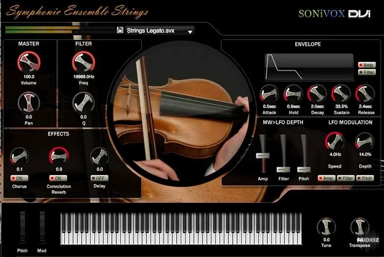 VST плагины Strings. VST струнные. VST скрипки. SONIVOX Symphonic Strings. Плагины скрипки