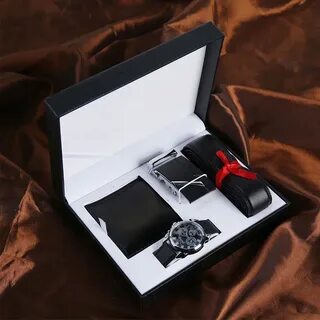3pcs Wallet Watch Belt Gift Set Husband Men Father Valentine