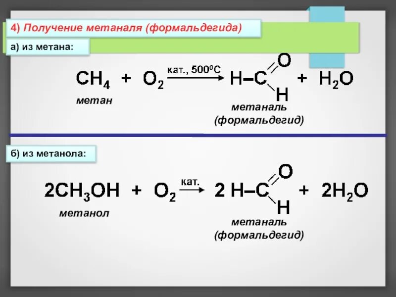 Метанол метаналь метановая кислота