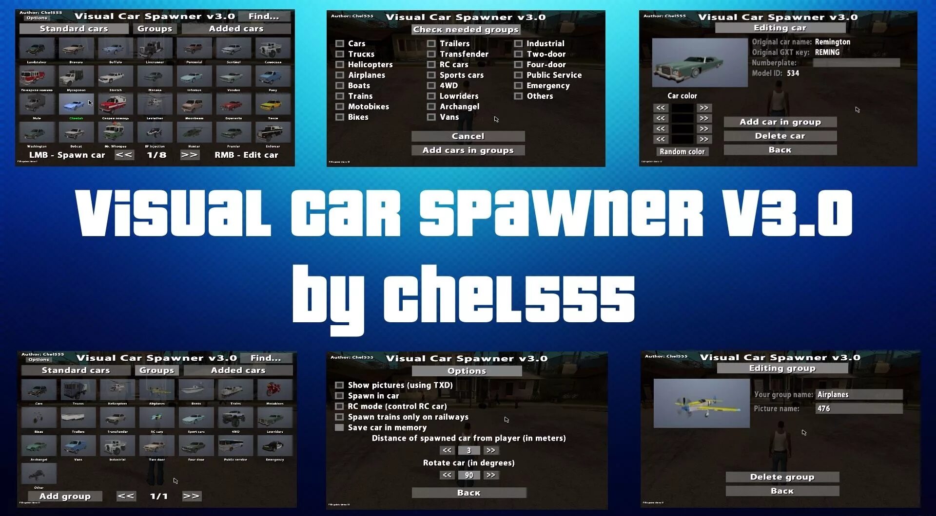 Гта сан моды спавн машин. GTA San Andreas Visual car Spawner. GTA sa кар спавнер. Visual car Spawner v2.0 для GTA San Andreas. Visual car Spawner v3 для GTA San Andreas.