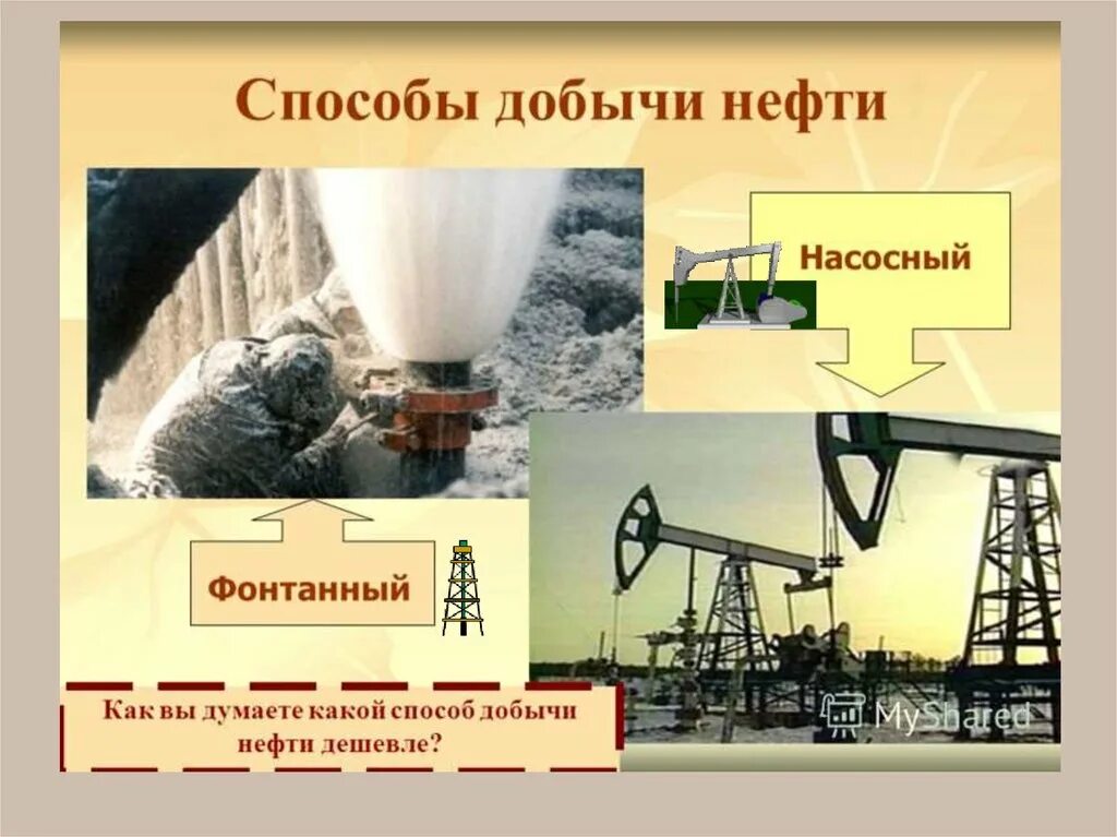 Каким способом добывают. Нефть для презентации. Способы добычи нефти. Фонтанный метод добычи нефти. Добыча нефти презентация.