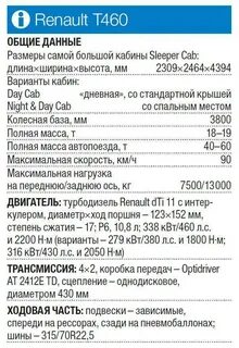Техническая характеристика рено