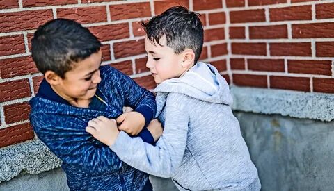 Small boys fight