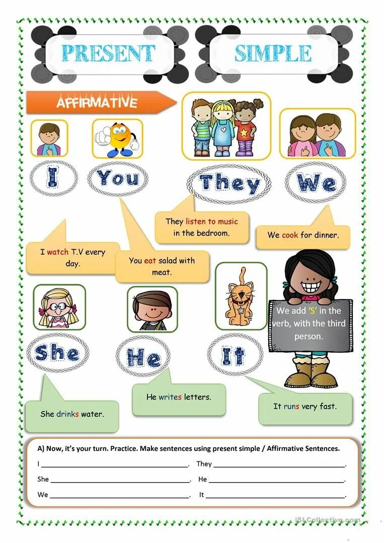 I you we they the dinner. Презент Симпл Worksheets for Kids. Present simple for Kids. Грамматика present simple. Present simple для детей.
