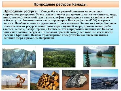 Топливные минеральные ресурсы канады