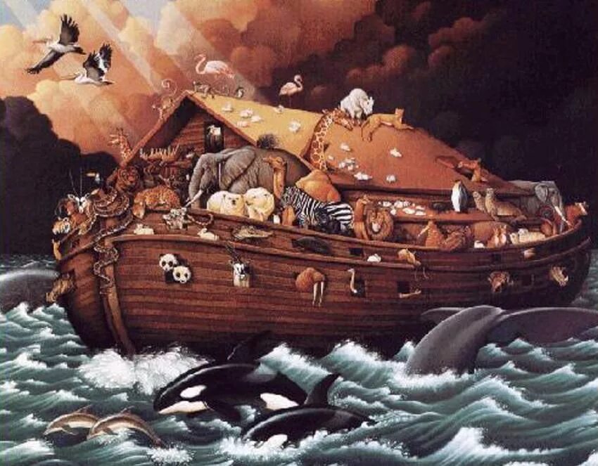 Если бы книгам угрожал всемирный потоп. Ноев Ковчег Великий потоп. Эдварда Хикса-Ноев Ковчег. Ноев Ковчег корабль. Великий потоп Ковчег.