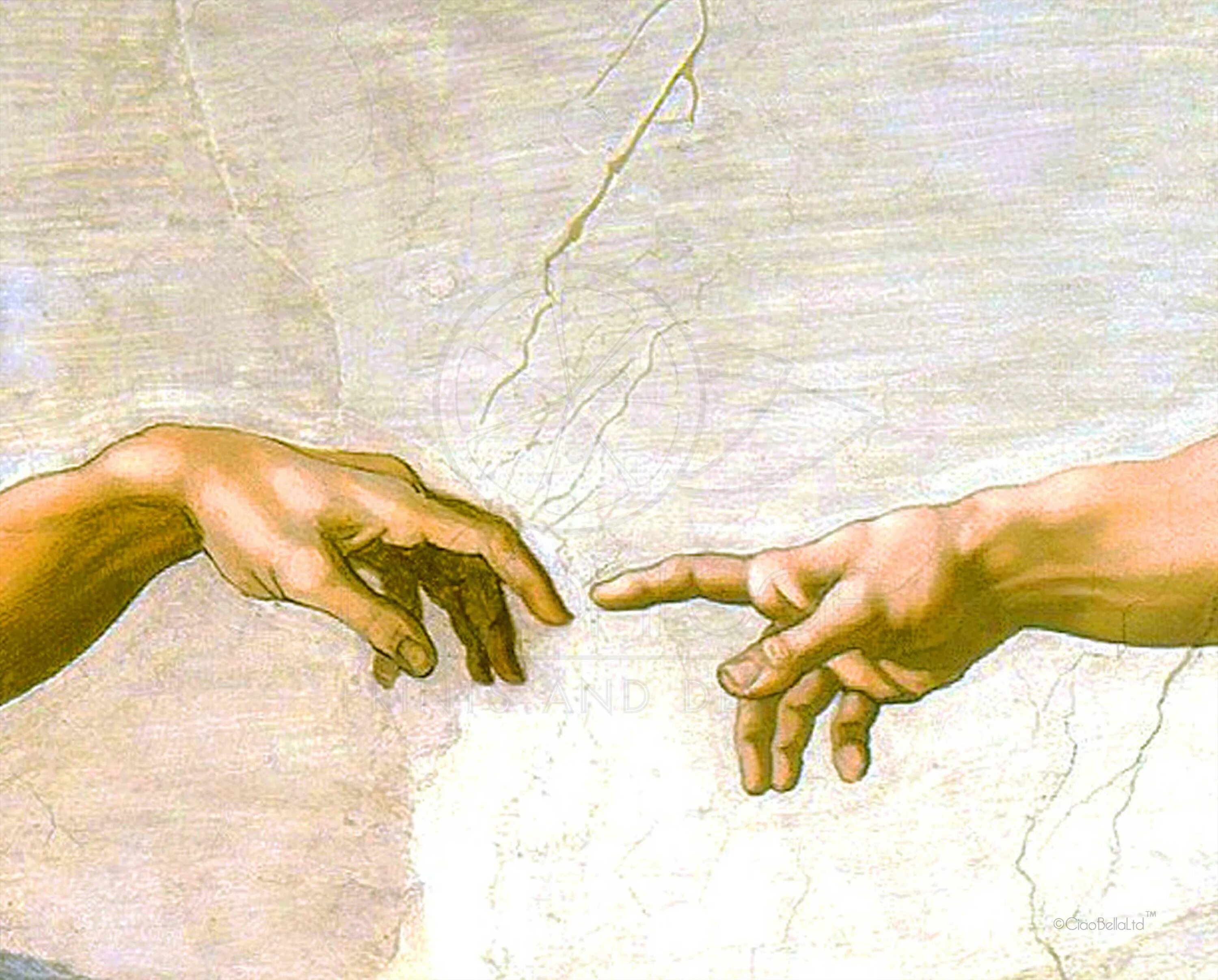 Микеланджело Сотворение Адама. Микеланджело Сикстинская капелла руки. Картина Микеланджело Сотворение Адама руки.