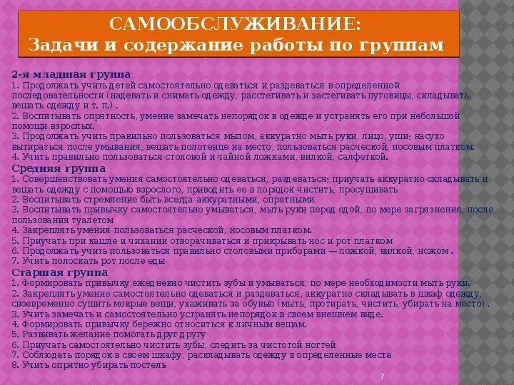 Задачи по самообслуживанию. Навыки самообслуживания у дошкольников. Формирование навыков самообслуживания у детей. Задачи самообслуживания. Задачи возрастной группы подготовительной