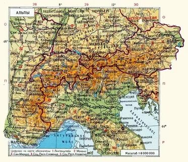 Какие страны на территории альп