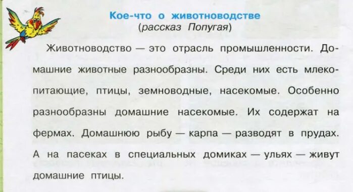 Найдите и исправьте ошибки история более увлекательнее. Рассказ попугая животноводство это. Кое что о животноводстве рассказ попугая. Наш эрудированный попугай решил рассказать о животноводстве. Рассказ попугая окружающий мир 3 класс.