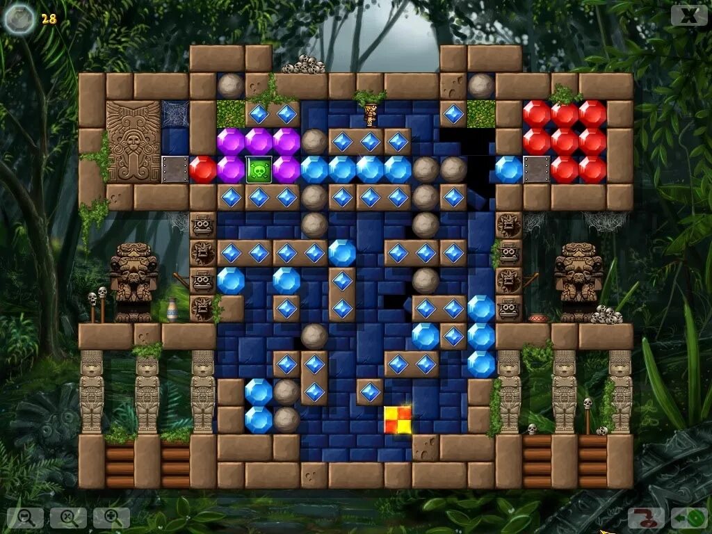 Crystal Caves игра. Игра головоломка. Логические компьютерные игры. Аркада игра.