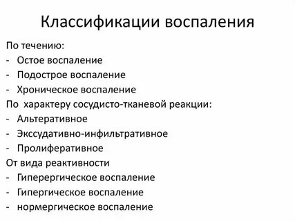 Виды воспаления фото