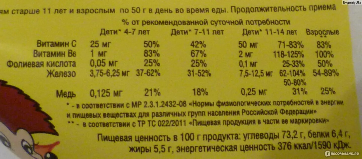 Сколько гематогена можно есть в день взрослым