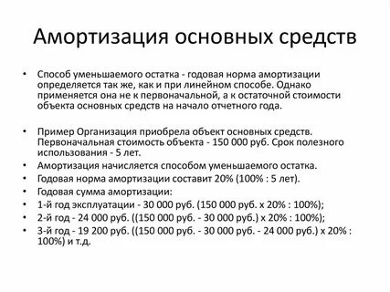Амортизация автомобиля на предприятии