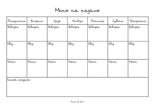 Меню на неделю распечатать. Таблица меню на неделю. Таблица для составления меню. Планирование меню на неделю. Календарь меню на неделю.