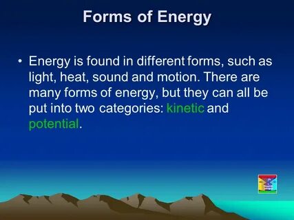 Forms of energy