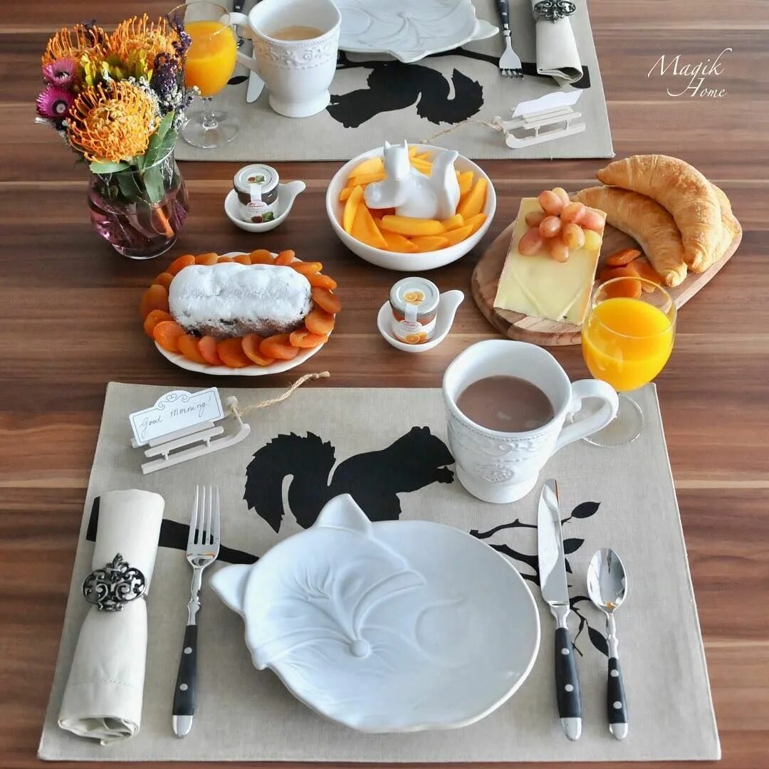 Breakfast is the table