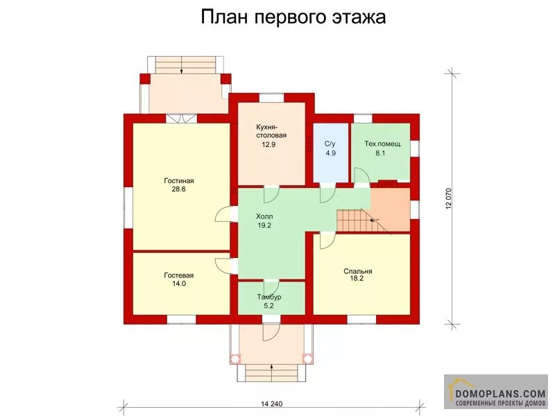 Проект дома для семьи из 4 человек Проект дома для большой семьи