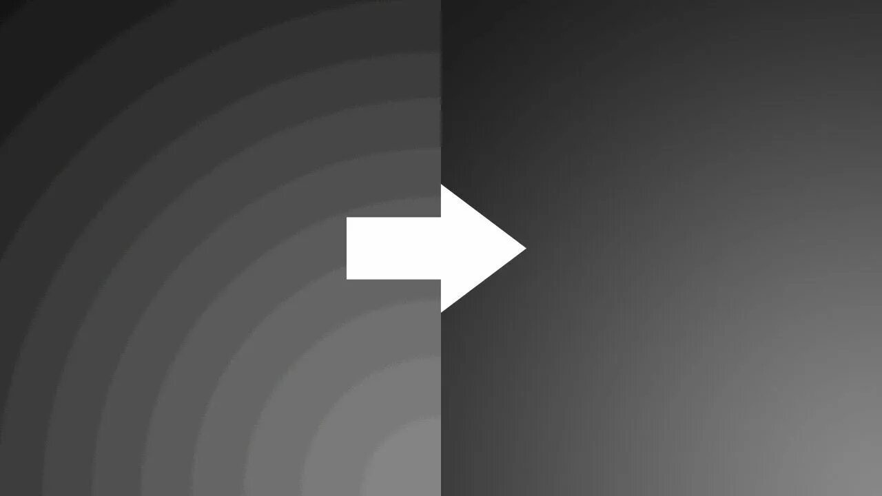 Свернуть эффект. Колор бэндинг. бандинг-эффект. плохой градиент. gradient banding.