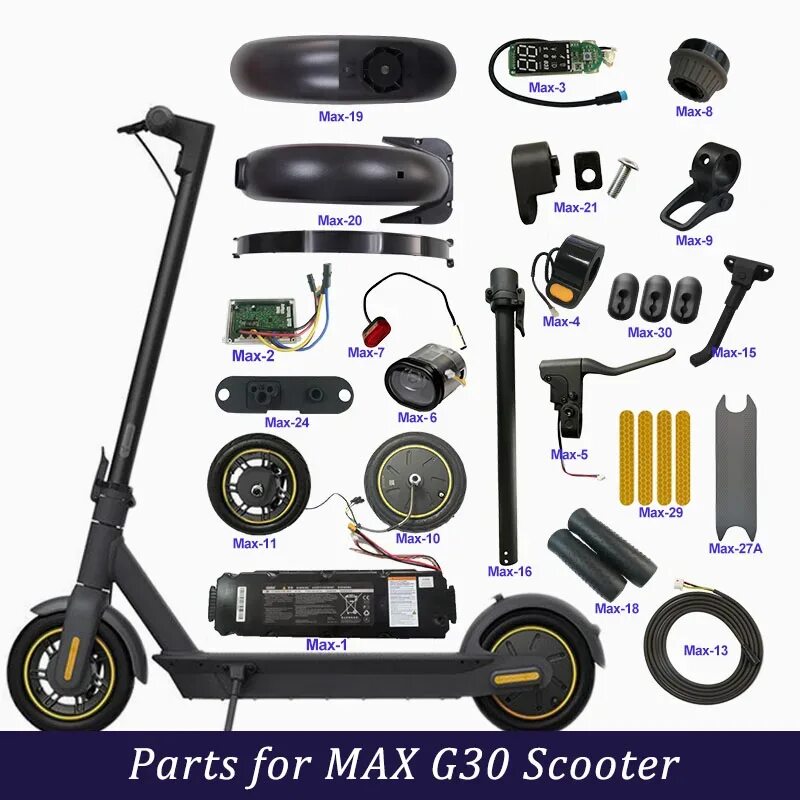 Ninebot аксессуары. Ninebot Max g30. Электросамокат Ninebot KICKSCOOTER Max g30p. Найн бот Макс g30 запчасти. Ninebot g30p коробка.