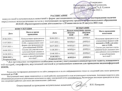 Хим колледж расписание