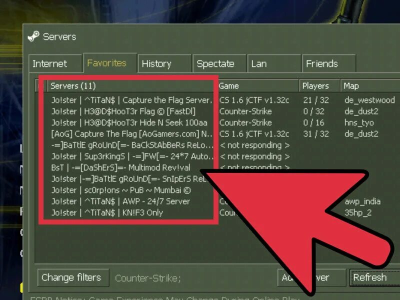 Чит сервера кс 1.6. Код для контр страйк 1.1. IP серверов контр страйк. Counter Strike 1.6 сервера. Список серверов CS 1.6.