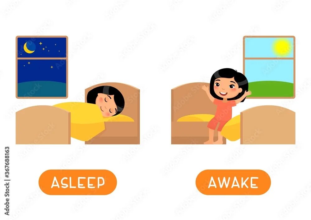 Wake up Flashcard. Глагол Awake. Asleep Flashcard. Awake анимация.