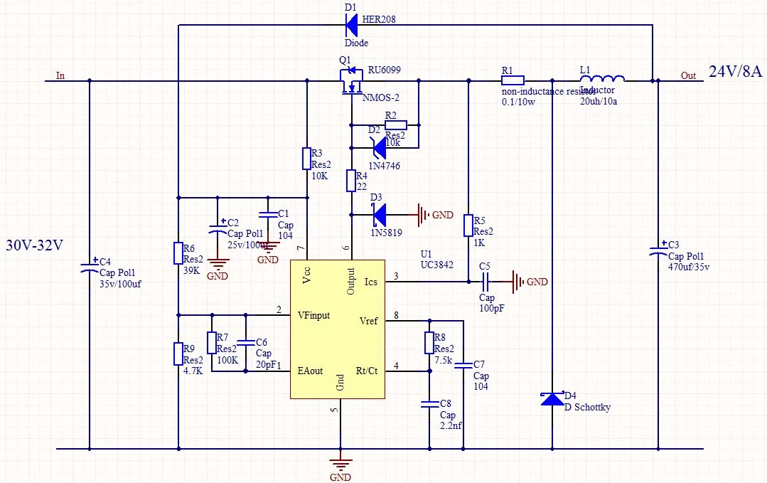 Uc3842 datasheet схема включения Переделка БП от ноутбука на UC3843A и TSM101 на другое напряжение